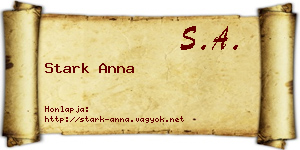 Stark Anna névjegykártya