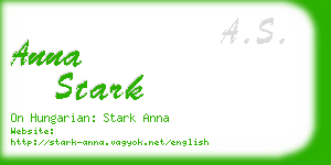 anna stark business card